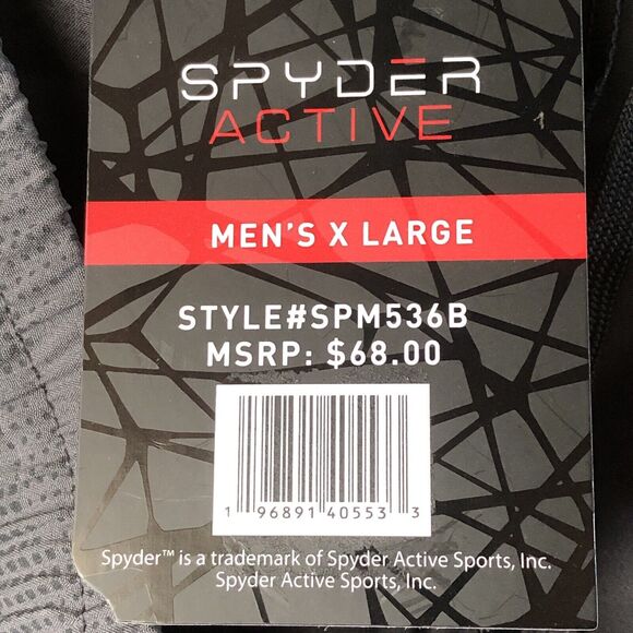 Spyder Active Shorts Mens Pro Web Grey Training Size XL NWT - Picture 10 of 12